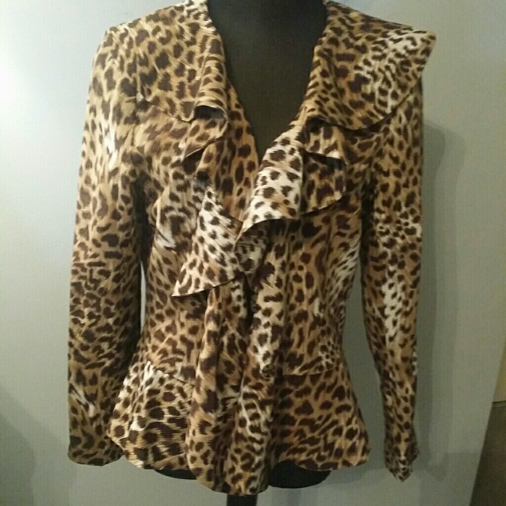 Silk Animal Print Jacket